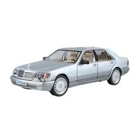 Modelo de Coche Escala 1:24 For Mercedes-Benz E300eL W140 320 Sel Modelo De Aleación De Fundición A Presión En Miniatura con Modelo De Vehículo De Luces Coche de colección de Metal(W140 320SEL White)