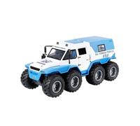 Modelo de Coche Escala 1:24 For Modelo Automóvil Aleación Avtoros Shaman 8 * 8 Vehículo Todoterreno Fundición A Presión con Luz, Sonido Y Retroceso Coche de colección de Metal(White)