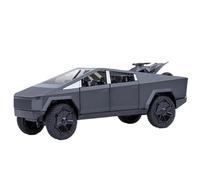 Modelo de Coche Escala 1:24 For Modelo Camioneta Cybertruck De Aleación Fundida Presión, Modelo Vehículo Todoterreno Coche de colección de Metal(Titanium Original Box)