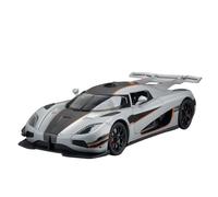 Modelo de Coche Escala 1:24 For Modelo Microcoche Koenigsegg One-1 Aleación Fundida Presión Coche Deportivo 4 Puertas Apertura Retroceso Coche de colección de Metal(Silver)
