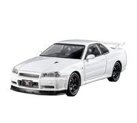 Modelo de Coche Escala 1:24 For Nissan GTR R34 Modelo De Aleación Fundida A Presión Puerta con Sonido Y Luz Modelo De Vehículo En Miniatura Coche de colección de Metal(R34 White)