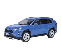 Modelo de Coche Escala 1:24 For Toyota RAV4 Modelo Coche Fundición A Presión Aleación Metal Simulación Sonido Retroceso Y Colección De Luz Coche de colección de Metal(Blue)