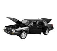 Modelo de Coche Escala 1:24 For Volkswagen Santana Aleación Fundida A Presión Modelo Retro Simulación De Coche con Sonido Y Luz Modelo Coche de colección de Metal(Black-Without Batter)
