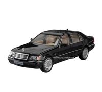 Modelo de Coche Escala 1:24 For Volkswagen Santana W140 320SEL Modelo De Coche De Aleación Fundida A Presión Modelo De Coche En Miniatura Sonido Y Luz Coche de colección de Metal(W140 Black)