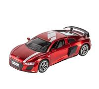 Modelo de Coche Escala 1:32 For Audi R8 V10 Plus Superdeportivo Coche Aleación Coche Fundición Presión Sonido Modelo Coche Colección Adornos Exquisitos Coche de colección de Metal(Red)