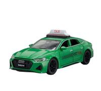 Modelo de Coche Escala 1:32 For Audi RS7 Sportback Taxi Modelo De Aleación Fundida A Presión Modelo De Simulación De Sonido Y Luz. Colección de Coches Modelo(Green)