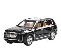 Modelo de Coche Escala 1:32 For BMW X7 Modelo De Coche De Aleación Fundida A Presión Micro SUV De 6 Puertas Que Se Abren con Sonido Y Luz Pull Back Coche de colección de Metal(Black)
