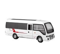 Modelo de Coche Escala 1:32 For Coaster, Autobús Aleación Metal Fundido Presión Vehículo Pasajeros Modelo Automóvil Modelo Simulación Sonido Colección de Coches Modelo(White)