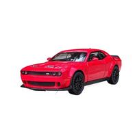 Modelo de Coche Escala 1:32 For Dodge Challenger Hellcat Redeye Supercar Diecast Modelo De Coche Sonido Y Luz Decoración Coche de colección de Metal(Red)