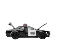 Modelo de Coche Escala 1:32 For Dodge Hellcat Police Car Diecast Metal Car Pull Back Hellcat Modelo Car con Sonido Y Luz Coche de colección de Metal