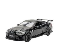 Modelo de Coche Escala 1:32 For El Modelo Coche Deportivo Aleación BMW M4 Modelo Metal Fundido Presión Sonido Coche Coleccionable Adornos Decorativos Coche de colección de Metal(Black with Box)