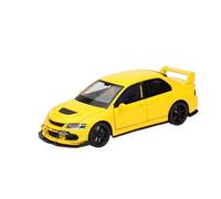 Modelo de Coche Escala 1:32 For Mitsubishi Lancer Evolution EVO JKM Coche Miniatura Aleación Metal Fundido Presión Modelo Coche Escala Sonido Adornos Coche de colección de Metal(Yellow)