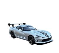 Modelo de Coche Escala For Modelo De Aleación Superdeportivo Dodge Viper Escala 1:32, Tracción En Las Cuatro Ruedasmolduras Metal Ligero Llantas Aleación Coche de colección de Metal(Silver)