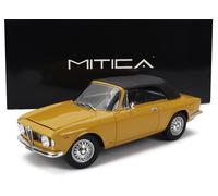 MODELO DE COCHE ESTÁTICO ALFA ROMEO GIULIA 1600 GTC CABRIO CERRADO 1964 AMARI...