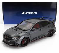 MODELO DE COCHE ESTÁTICO AUTOART HONDA CIVIC TIPO R FK8 2021 GRIS ESCALA 1/18