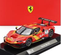 MODELO DE COCHE ESTÁTICO BURAGO FERRARI 296 GT3 RACING 2023 ESCAPARATE ESCALA...