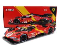 MODELO DE COCHE ESTÁTICO BURAGO FERRARI 499P LE MANS 2023 FUEGO MOLINA...