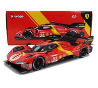 MODELO DE COCHE ESTÁTICO BURAGO FERRARI 499P N.50 LE MANS 2023 FUEGO MOLINA 1/18