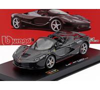 MODELO DE COCHE ESTÁTICO BURAGO FERRARI LAFERRARI ABIERTA ARAÑA 2016 NEGRO 1/43