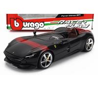 MODELO DE COCHE ESTÁTICO BURAGO FERRARI MONZA SP1 2018 NEGRO MODELISMO ESCALA...