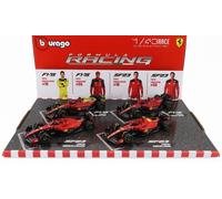 1:43 BURAGO Ferrari Set F1 4X Sf-23 2023 +F1-75 2022 Leclerc Sainz BU36848-PACK4