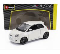 MODELO DE COCHE ESTÁTICO BURAGO FIAT 500E FULL ELECTRIC 2021 BLANCO ESCALA 1/24