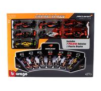 MODELO DE COCHE ESTÁTICO BURAGO MCLAREN SET F1 7x MCL36 MCL60 MCL38 ESCALA 1/43