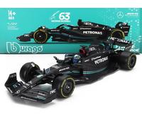 MODELO DE COCHE ESTÁTICO BURAGO MERCEDES GP F1 W14 FIGURAS RUSSELL CON ESCAPA...