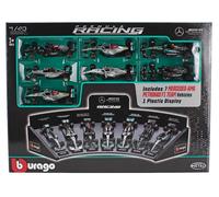 MODELO DE COCHE ESTÁTICO BURAGO MERCEDES GP SET F1 7x W05 W07 W10 W12 W13 W14...