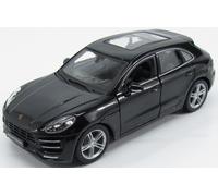 MODELO DE COCHE ESTÁTICO BURAGO PORSCHE MACAN 2013 NEGRO MODELISMO ESCALA 1/24