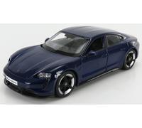 MODELO DE COCHE ESTÁTICO BURAGO PORSCHE TAYCAN 2019 AZUL MODELISMO ESCALA 1/24