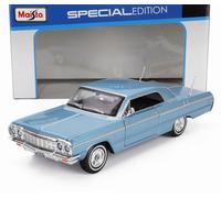 MODELO DE COCHE ESTÁTICO CHEVCHEVROLET IMPALA SS 1964 AZUL MODELISMO ESCALA 1:24