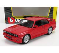 MODELO DE COCHE ESTÁTICO DIECAST BURAGO BMW SERIE 3 M3 E30 1988 ROJO ESCALA 1/24