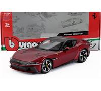 MODELO DE COCHE ESTÁTICO DIECAST BURAGO FERRARI 12 CILINDROS 2024 ROJO ESCALA...