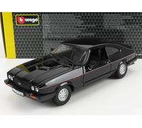 MODELO DE COCHE ESTÁTICO DIECAST BURAGO FORD CAPRI INYECCIÓN 1982 NEGRO ESCAL...