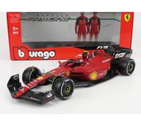 Bburago -BBURAGO-1/18 FERRARI-2022 Fórmula 1-con Casco #Sainz-Nouveaute FA 2022-Coche Miniatura para niño-reproducción a Escalera, 16811S