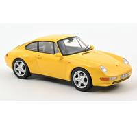 MODELO DE COCHE ESTÁTICO DIECAST NOREV PORSCHE 911 CARRERA 1994 AMARILLO ESCA...