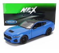MODELO DE COCHE ESTÁTICO DIECAST WELLY FORD MUSTANG GT COUPÉ 2024 AZUL ESCALA...