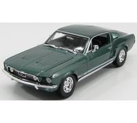 MODELO DE COCHE ESTÁTICO FORD MUSTANG GTA COUPÉ FASTBACK 1967 VERDE 1/18