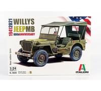 MODELO DE COCHE ESTÁTICO ITALIANO JEEP WILLYS EJÉRCITO DE ESTADOS UNIDOS 1942...