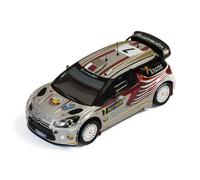 MODELO DE COCHE ESTÁTICO IXO CITROEN DS3 WRC #7 RALLY SUECIA 2012 ATTIYAH 1/43