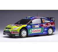 MODELO DE COCHE ESTÁTICO IXO FORD FOCUS WRC #4 RALLY SARDINIEN 2009 LATVALA 1/24