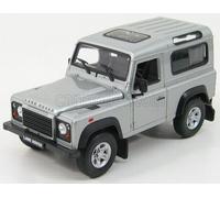 Land Rover Defender Verde Oscuro Coche a Escala Blanco 1:24 Welly