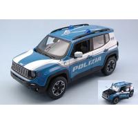 MODELO DE COCHE ESTÁTICO MAQUETA JEEP RENEGADA POLICÍA MODELISMO ESCALA 1:24