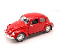 MODELO DE COCHE ESTÁTICO MAQUETA VW ESCARABAJO 1973 ROJO MODELISMO ESCALA 1:24