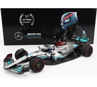 MODELO DE COCHE ESTÁTICO MINICHAMPS MERCEDES GP F1 W13E RUSSELL BRASIL 2022 1/18