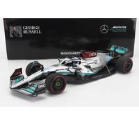 MODELO DE COCHE ESTÁTICO MINICHAMPS MERCEDES GP F1 W13E RUSSELL BRASIL 2022 1/18
