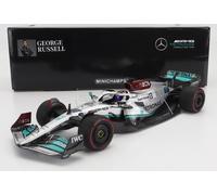 MODELO DE COCHE ESTÁTICO MINICHAMPS MERCEDES GP F1 W13E RUSSELL ESPAÑA 2022 1/18