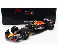 MODELO DE COCHE ESTÁTICO MINICHAMPS RED BULL F1 RB18 PEREZ BELGA GP 2022 1/18