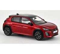 Modelo De Coche Estático Norev Peugeot 208 GT 2024 Rojo Modelismo Escala 1:43